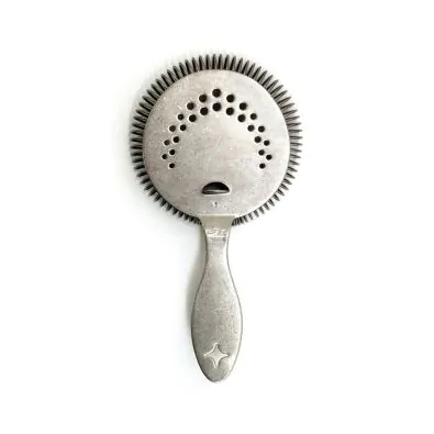 Bonzer Heritage Sprung Julep Strainer Boxed - Distressed Steel