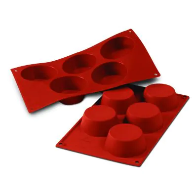 Silikomart Mould Sheet - SF024 - 5 Big Muffin Ø81 x h32mm
