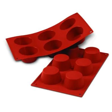 Silikomart Mould Sheet - SF023 - 6 Medium muffin Ø69 x h35mm