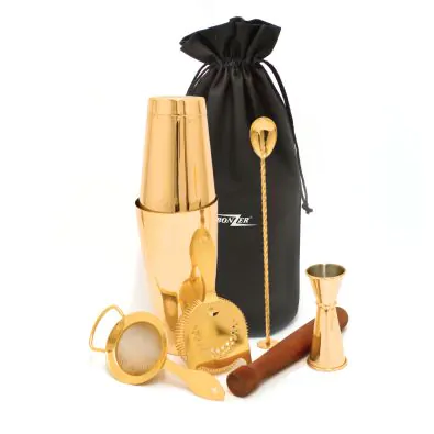 Bonzer 7 Piece Cocktail Kit - Gold