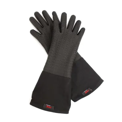 RED Cookware Silicon Gloves - 45cm Five Finger Silicone (Pair)