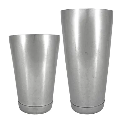 Bonzer Boston Shaker Distressed Steel - 18/28oz Set Boxed