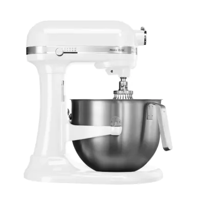 DISCONTINUED KitchenAid Heavy Duty Stand Mixer - White - UK Plug - 5KSM7591XBWH