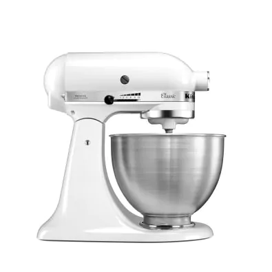 KitchenAid K45 Classic Stand Mixer - White - UK Plug - 5K45SSBWH