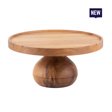 Bonzer Cake Stand - Medium - Walnut Ø27 x H 13 cm