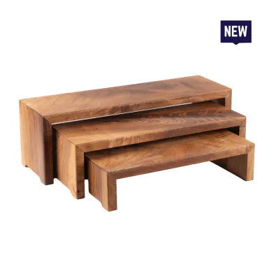 Bonzer Three Step Riser - Walnut 56 x 18 x H 18 cm