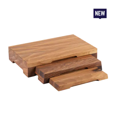 Bonzer Rectangular Step Riser - Walnut 40 × 25 × H 7.5 cm