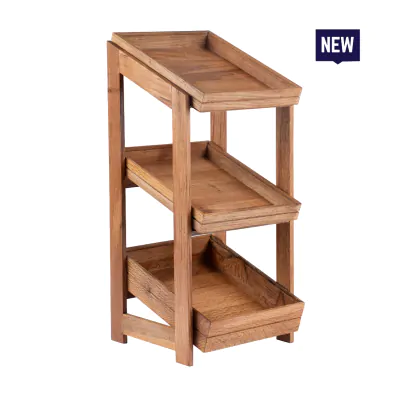Bonzer 3-Tier Stand GN 1/2 - Oak 26.5 x 32.5 x H 65 cm