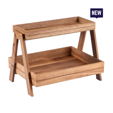 Bonzer Tray Stand - Oak 50 x 40 x H 37 cm