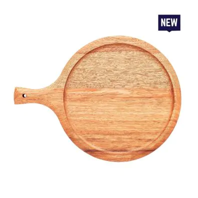 Bonzer Round Board with Handle-03 - Oak 40 x 30 x H2.5cm