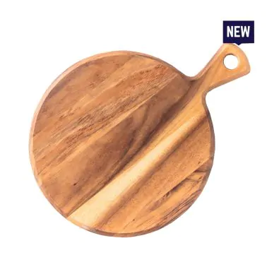 Bonzer Round Board with Handle-04 - Oak 40 x 30 x H1.6cm