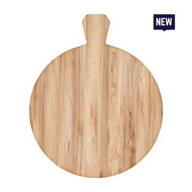 Bonzer Round Board with Handle-05 - Oak 35.5 x 25.5 x H2cm
