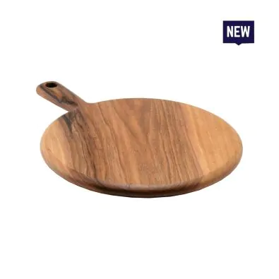 Bonzer Round Board with Handle - Small - Walnut 36 x 24 x H2cm
