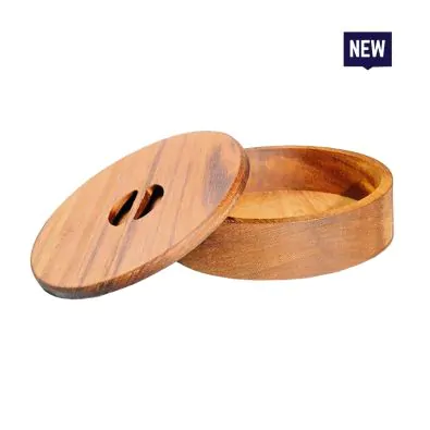 Bonzer Acacia Tortilla Basket with Lid - Ø19 x H5.5cm