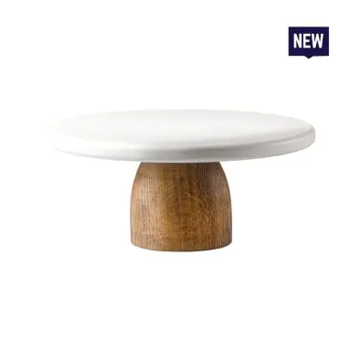 Bonzer White Walnut Cake Stand - Small - Ø28 x H9cm