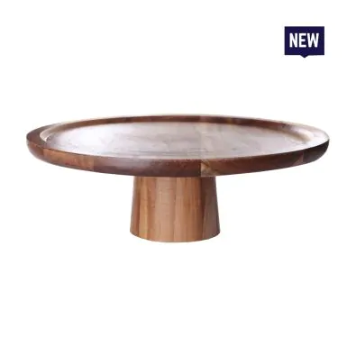 Bonzer Walnut Cake Stand-01 -  Ø30 x H11cm