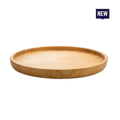 Bonzer Round Service Tray - Large - Oak Ø26 x H3.5cm