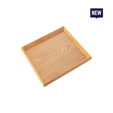 Bonzer Square Service Tray - Oak 24.5 x 24.5 x H2cm
