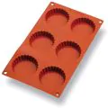 Matfer Gastroflex 6 Fluted Tart Mould 75mm - 75mm - 257926 - 0