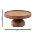 Bonzer Cake Stand - Small -  Walnut Ø17 x H 8.5 cm - 1