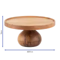 Bonzer Cake Stand - Medium - Walnut Ø27 x H 13 cm - 1