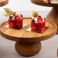 Bonzer Cake Stand - Large - Walnut Ø32.5 x H 21 cm - 3
