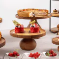 Bonzer Cake Stand - Large - Walnut Ø32.5 x H 21 cm - 4
