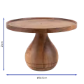 Bonzer Cake Stand - Large - Walnut Ø32.5 x H 21 cm - 2