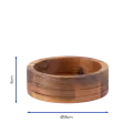 Bonzer Buffet Straight Bowl - Small - Walnut Ø18 x H 6 cm - 1