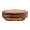 Bonzer Oval Step Riser - Walnut 40 x 25 x H 9 cm - 1