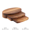 Bonzer Oval Step Riser - Walnut 40 x 25 x H 9 cm - 2