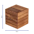 Bonzer Box Riser - Small - Walnut 15 x 15 x H 15 cm - 1