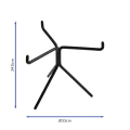 Bonzer Trio Leg Stand - Medium - Black S/S Ø33 x H 24.5 cm - 2