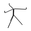 Bonzer Trio Leg Stand - Large - Black S/S Ø44 x H 33.5 cm - 1