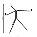 Bonzer Trio Leg Stand - Large - Black S/S Ø44 x H 33.5 cm - 2