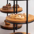 Bonzer Black Marble Afternoon Tea Stand - Black S/S 22 x 24 x H 55 cm - 2