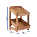 Bonzer 2-Tier Stand GN 1/2 - Oak 26.5 x 32.5 x H 44 cm - 1