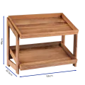 Bonzer 2-Tier Stand GN 1/1 - Oak 53 x 32.5 x H 44 cm - 1