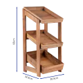 Bonzer 3-Tier Stand GN 1/2 - Oak 26.5 x 32.5 x H 65 cm - 1