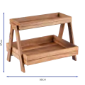 Bonzer Tray Stand - Oak 50 x 40 x H 37 cm - 1