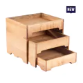 Bonzer 3-Layer Stand - Large - Oak 40 x 34 x H 33 cm - 0