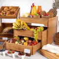 Bonzer 3-Layer Stand - Large - Oak 40 x 34 x H 33 cm - 2