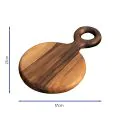 Bonzer Round Board with Handle - Small - Walnut 27 x 17 x H3cm - 1