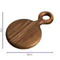 Bonzer Round Board with Handle - Large - Walnut 32 x 20 x H3cm - 1