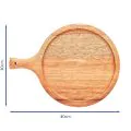 Bonzer Round Board with Handle-03 - Oak 40 x 30 x H2.5cm - 1