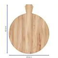 Bonzer Round Board with Handle-05 - Oak 35.5 x 25.5 x H2cm - 1