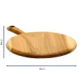 Bonzer Round Board with Handle - Large - Walnut 44 x 32 x 2cm - 1