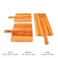 Bonzer Rectangular Board Set of 3 with Handles - Oak 33.5/35/51cm - 1