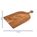 Bonzer Rectangular Board with Handle - Large - Walnut 53.5 x 31 x H2cm - 1