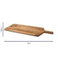 Bonzer Rectangular Board with Handle-03 - Walnut 72 x 28 x H2cm - 1